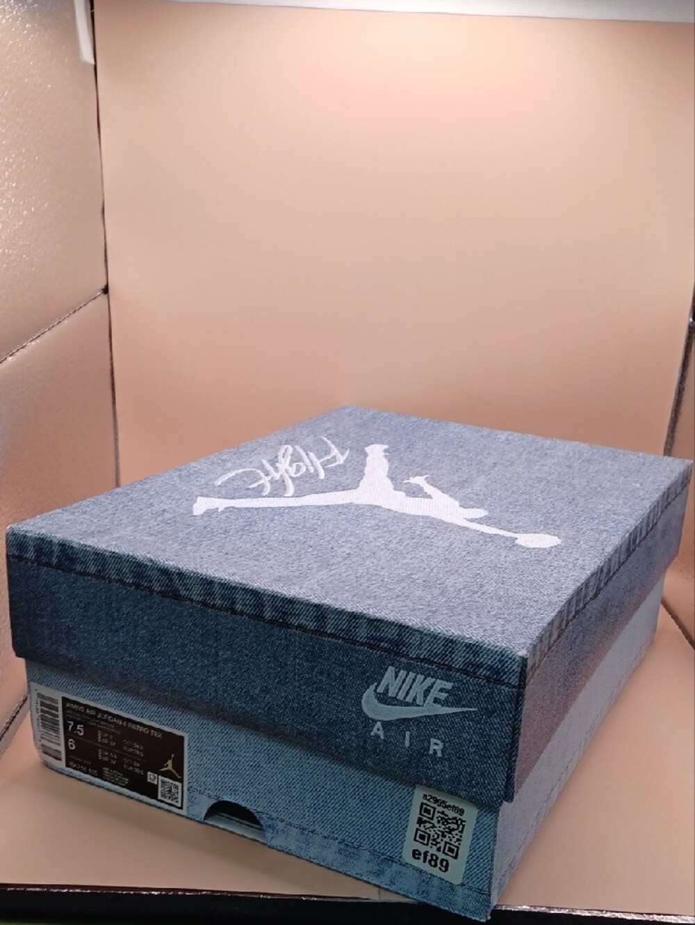 Nike Air Jordan 4 Retro Tex Sneaker-Multi Blue Size W:7.5 M:6 US IB6716-100 - Picture 14 of 15
